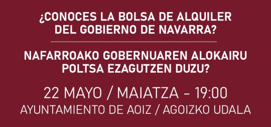 Imagen ¿Conoces la Bolsa de Alquiler del Gobierno de Navarra?